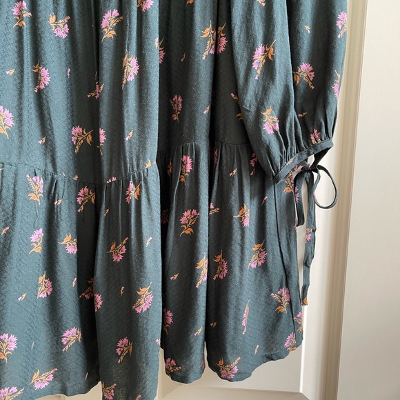 Urban Outfitters Green Floral Julia Babydoll Dress - Picture 5 of 9